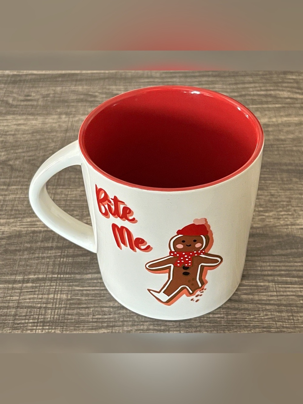 Wondershop Gingerbread Man Coffee Mug White & Red Color